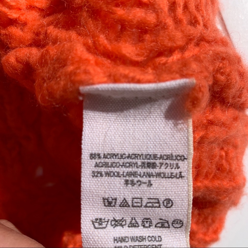 Free People Crashing Waves Orange Pullover XS - Picture 9 of 9